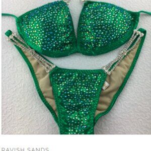 Emerald Green Bikini Competition Suit